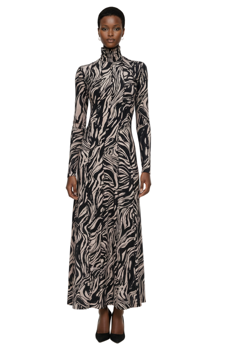 Mabel Dress in Marble Jersey