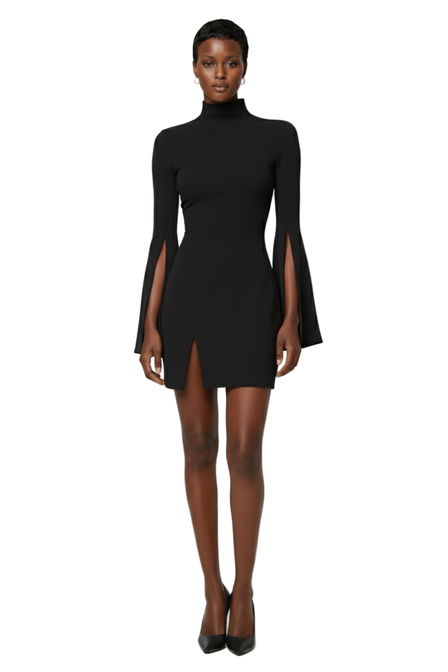 Michael Costello x REVOLVE Mr. Gibson Mini Dress in Black Hover Image