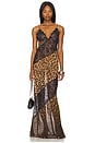 The Bellucci Maxi Dress in Leopard Print