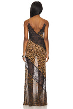 The Bellucci Maxi Dress in Leopard Print