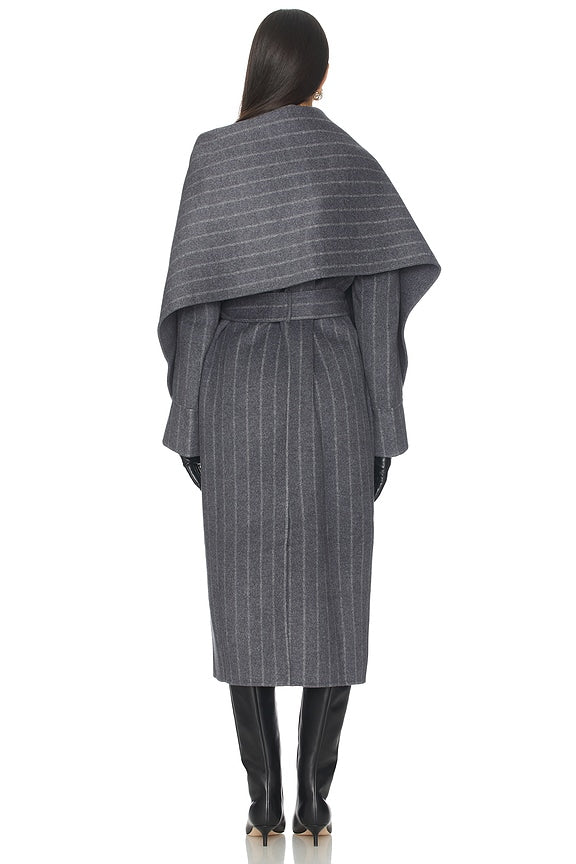 Candice Scarf Double Wool Long Coat