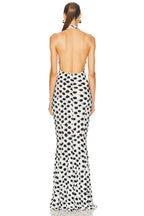 Cross Halter Fishtail Gown