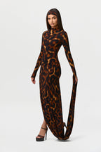 Bare Body Sleeve Drape Maxi Dress