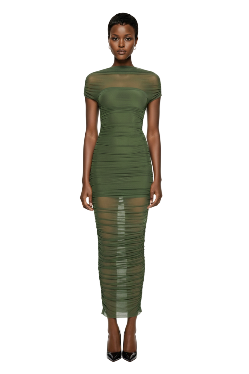Noel Mesh Midi Dress