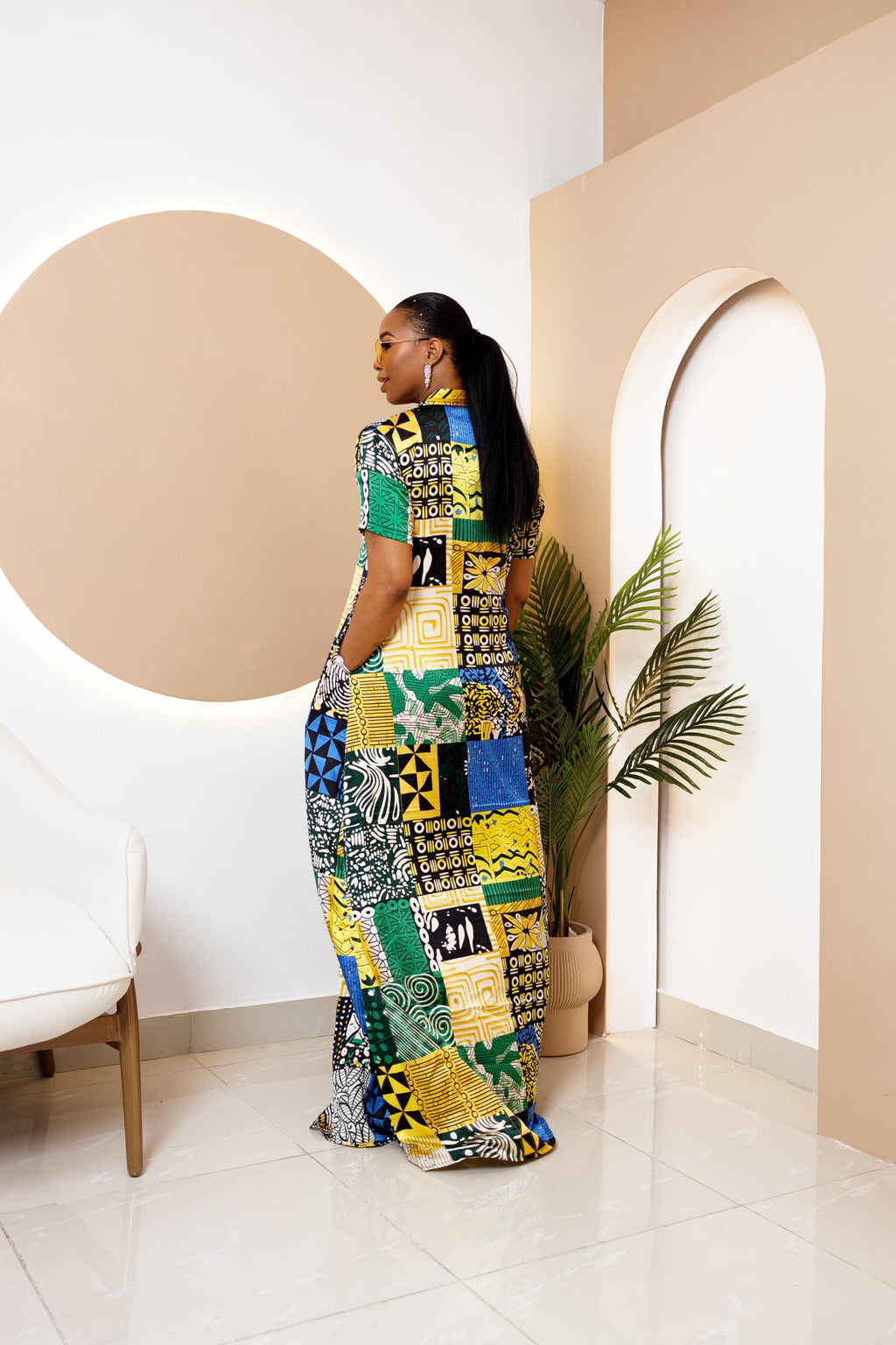 Audacious Silk Ankara Maxi Kaftan
