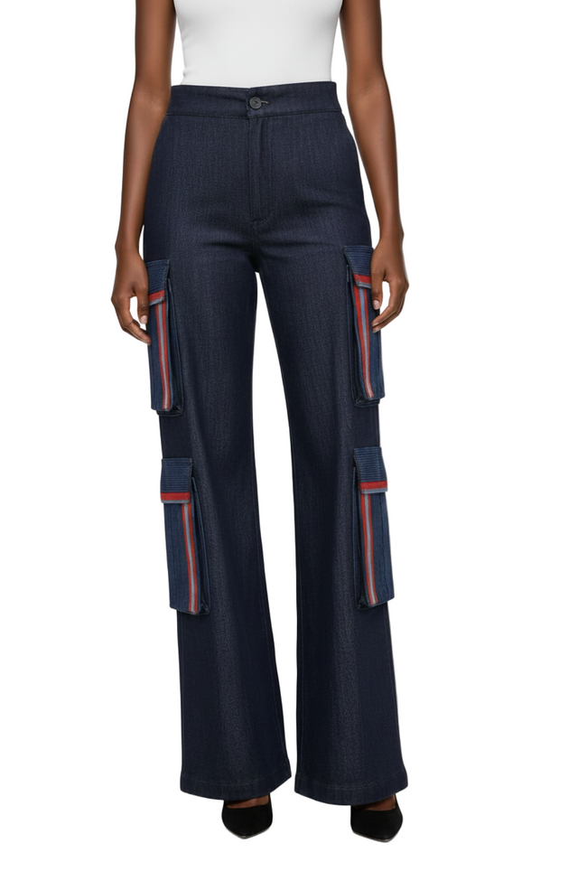 Okija Aso Oke Cargo Jean Pant Hover Image