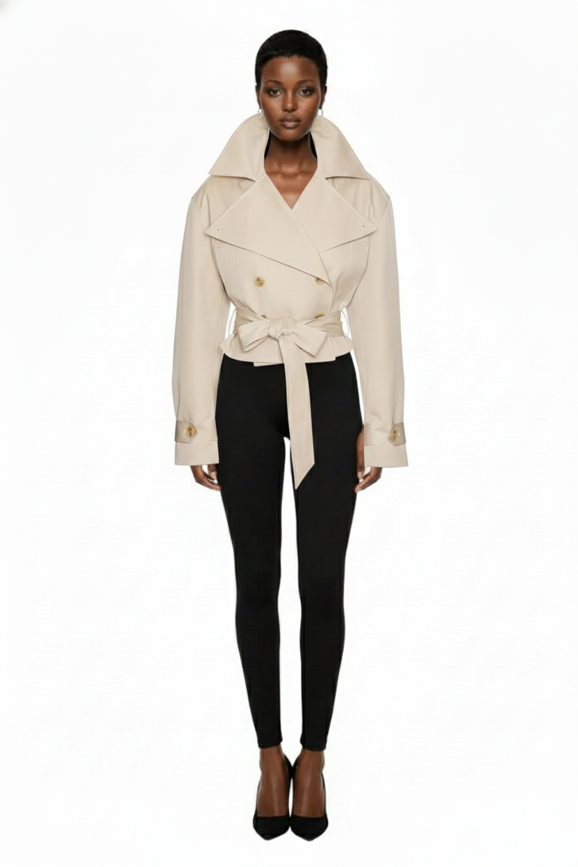 Oversized Cropped Trench