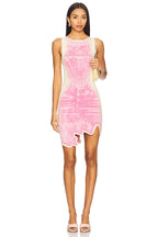 PH5 Hazel Denim Print Mini Dress in Sweet Pink