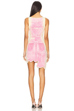 PH5 Hazel Denim Print Mini Dress in Sweet Pink