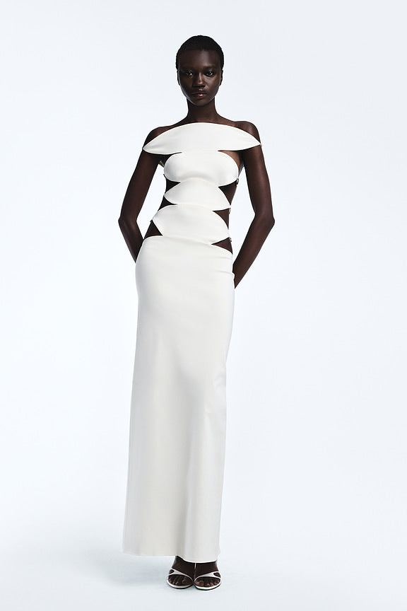 Elettra Maxi Dress in Ivory