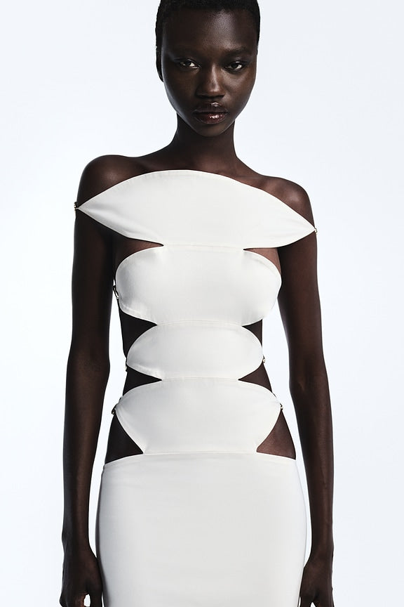 Elettra Maxi Dress in Ivory