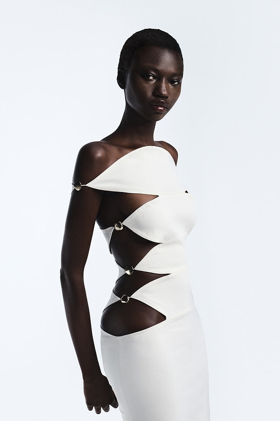 Elettra Maxi Dress in Ivory
