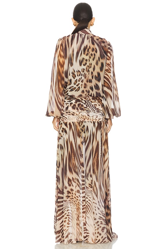 Opaline Dress in Melting Animal Print