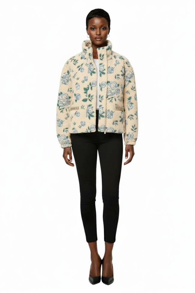 Roses Sherpa Jacket Hover Image
