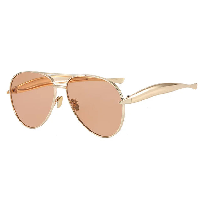 Fearless Gold Oversized Sunglasses Hover Image