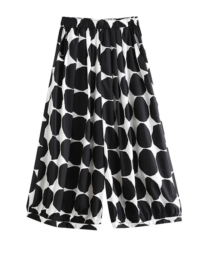 Vibrant Polka Dot Wide Leg Trousers Hover Image