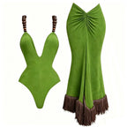 Free Spirit Beaded Fringe Bikini Set