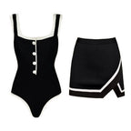 Elegant Striped Vintage One-Piece