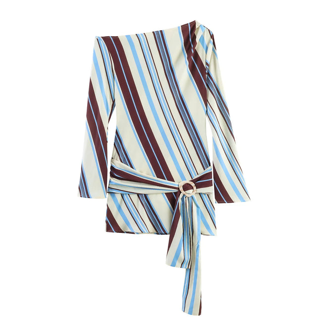 Wanderlust Striped Mini Dress Hover Image