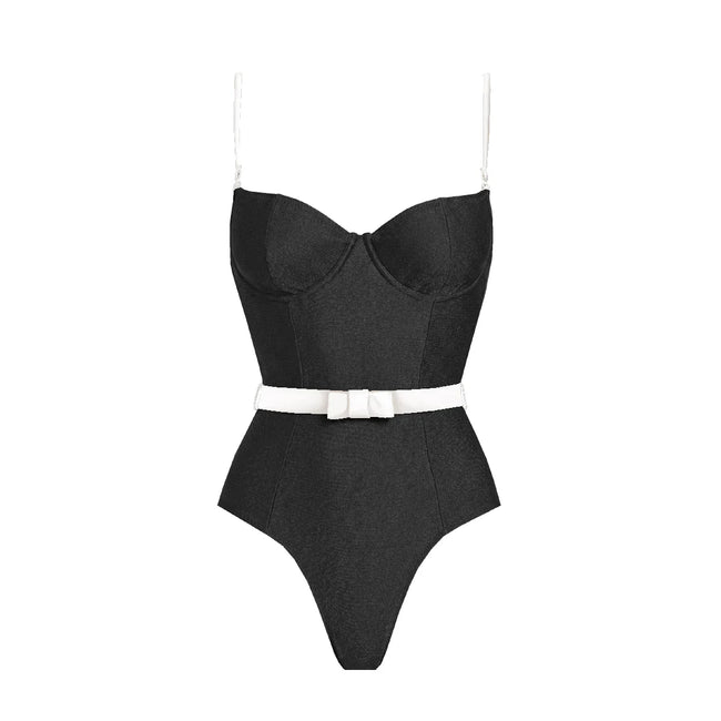Worthy Bandeau Bodycon Swimsuit Hover Image