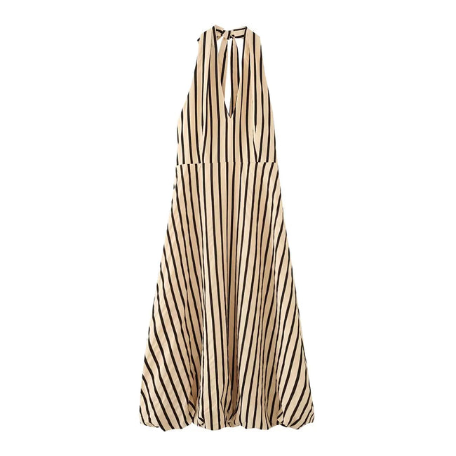 Free Spirit Striped Halter Maxi Dress Hover Image