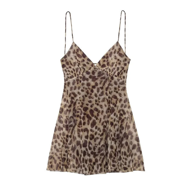 Daring Leopard Print Mini Dress Hover Image