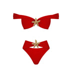 Radiant Gold Starfish Bikini Set