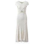 Radiant Knit Lace Midi Dress