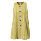 Vibrant Striped Mini Vest Dress