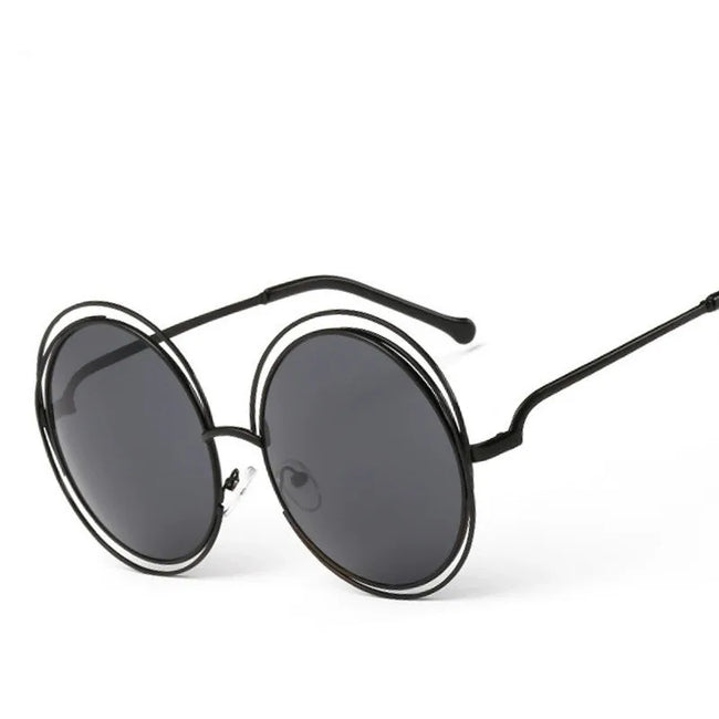 Radiant Gold Round Sunglasses Hover Image