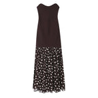 Radiant Polka Dot Pleated Maxi Dress