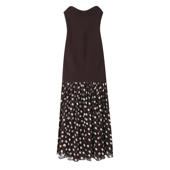Radiant Polka Dot Pleated Maxi Dress Hover Image