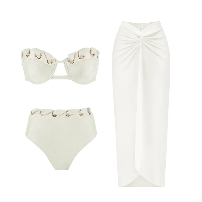 Radiant Golden High Waist Bikini Set Hover Image