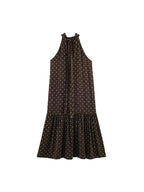Worthy Polka Dot Halter Midi Dress