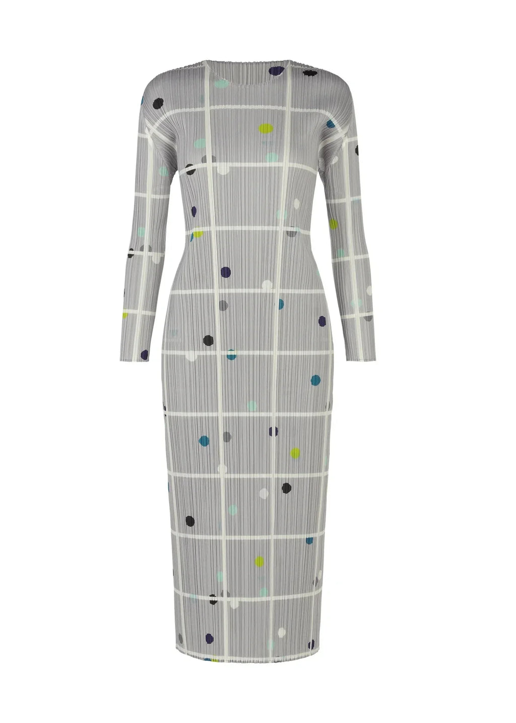 Vibrant Plaid Pleated Maxi Dress