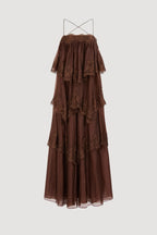 Divine Embroidered Tiered Maxi Dress