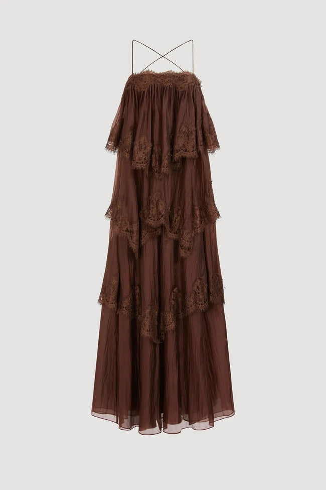 Divine Embroidered Tiered Maxi Dress Hover Image