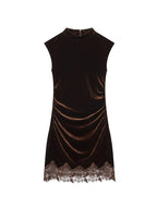 Radiant Velvet Lace Mini Dress