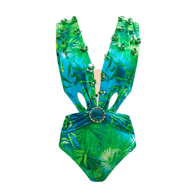Adventurous Floral Printed Bikini Set Hover Image