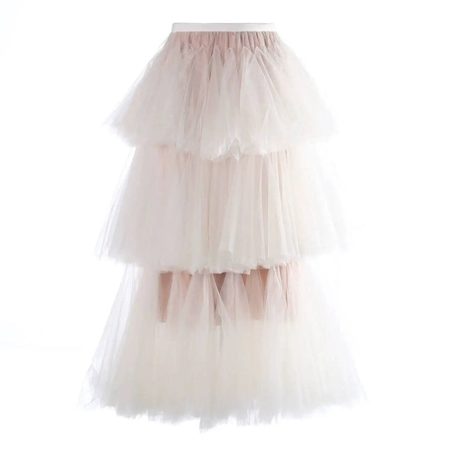 Liberated Mesh Tiered A-Line Skirt Hover Image