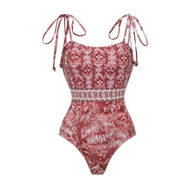 Wanderlust Printed Fringe Bikini Set Hover Image