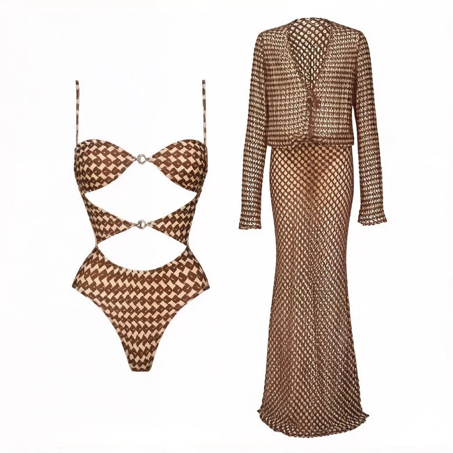 Fearless Cutout Printed Swimsuit Hover Image