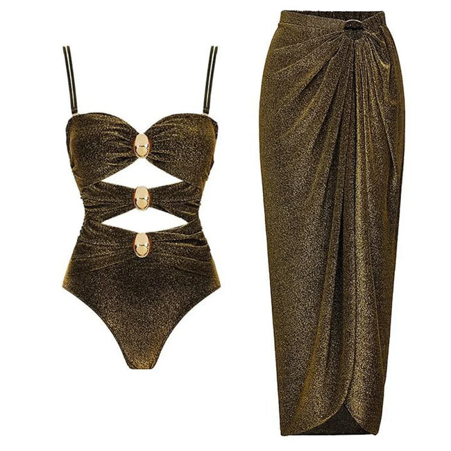 Radiant Metallic One-Piece Swimsuit Hover Image