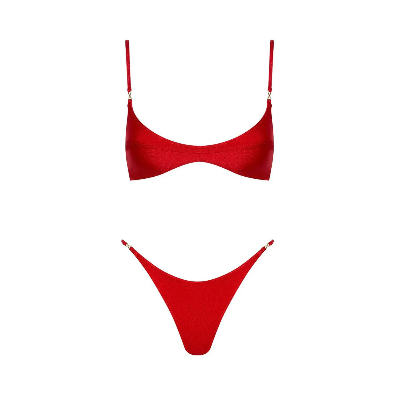 Radiant Shimmer Cutout Bikini Set