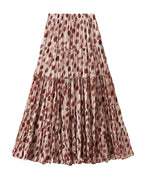 Free Spirit Dot Pleated Maxi Skirt