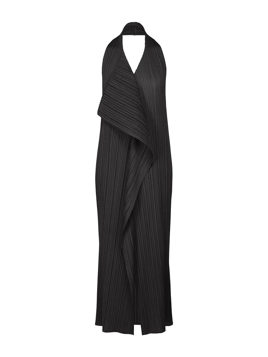 Radiant Pleated Halter Maxi Dress