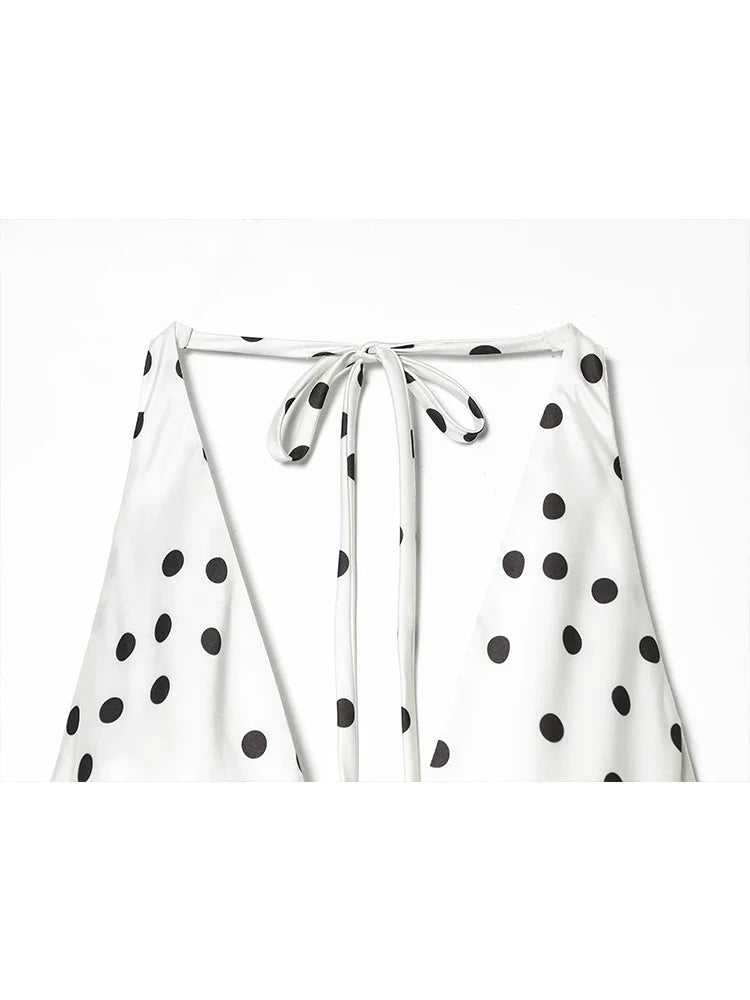 Radiant Lace Polka Dot Maxi Dress
