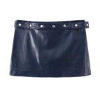 Daring Faux Leather Two-Piece Set