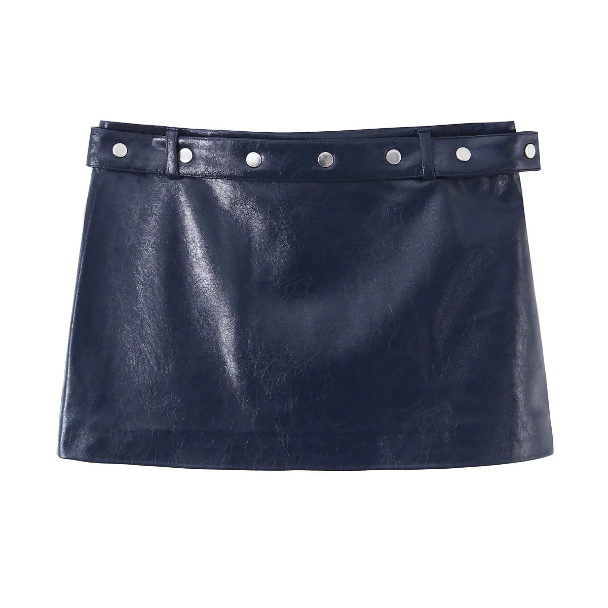 Daring Faux Leather Two-Piece Set