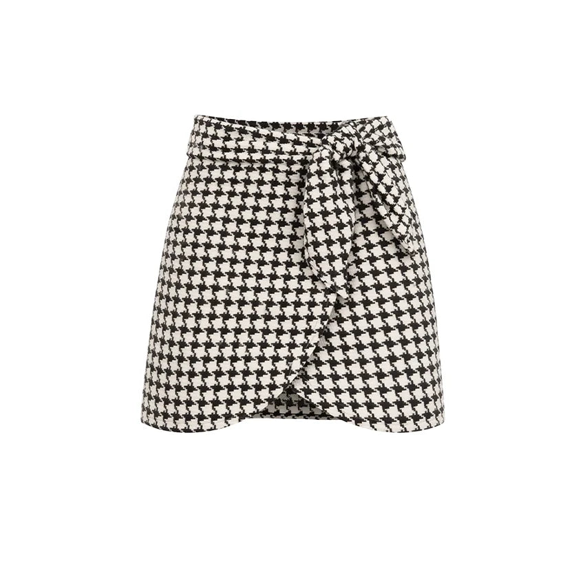 Confident Houndstooth Print Bikini Set